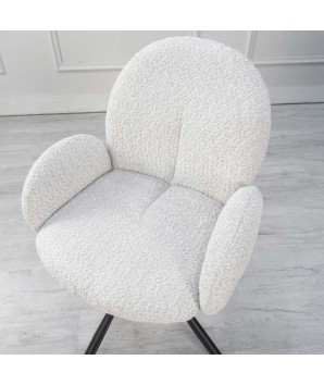 chaise pivotantes EMILIA Modernisme réinterprété tissu beige dessus