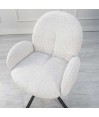 Lot de 2 chaises pivotantes moderne EMILIA tissu beige Lot de 2 chaises pivotantes moderne EMILIA tissu beige