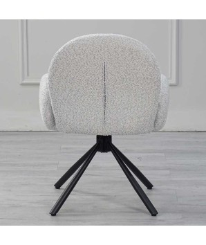 chaise pivotantes EMILIA Modernisme réinterprété tissu beige dos