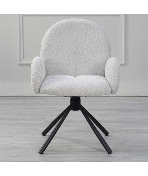 chaise pivotantes EMILIA Modernisme réinterprété tissu beige face