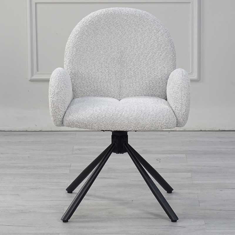 Lot de 2 chaises pivotantes moderne EMILIA tissu beige Lot de 2 chaises pivotantes moderne EMILIA tissu beige