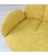 Lot de 2 chaises pivotantes moderne EMILIA tissu curry Lot de 2 chaises pivotantes moderne EMILIA tissu curry
