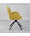Lot de 2 chaises pivotantes moderne EMILIA tissu curry Lot de 2 chaises pivotantes moderne EMILIA tissu curry