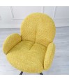 Lot de 2 chaises pivotantes moderne EMILIA tissu curry Lot de 2 chaises pivotantes moderne EMILIA tissu curry
