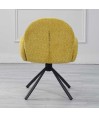 Lot de 2 chaises pivotantes moderne EMILIA tissu curry Lot de 2 chaises pivotantes moderne EMILIA tissu curry