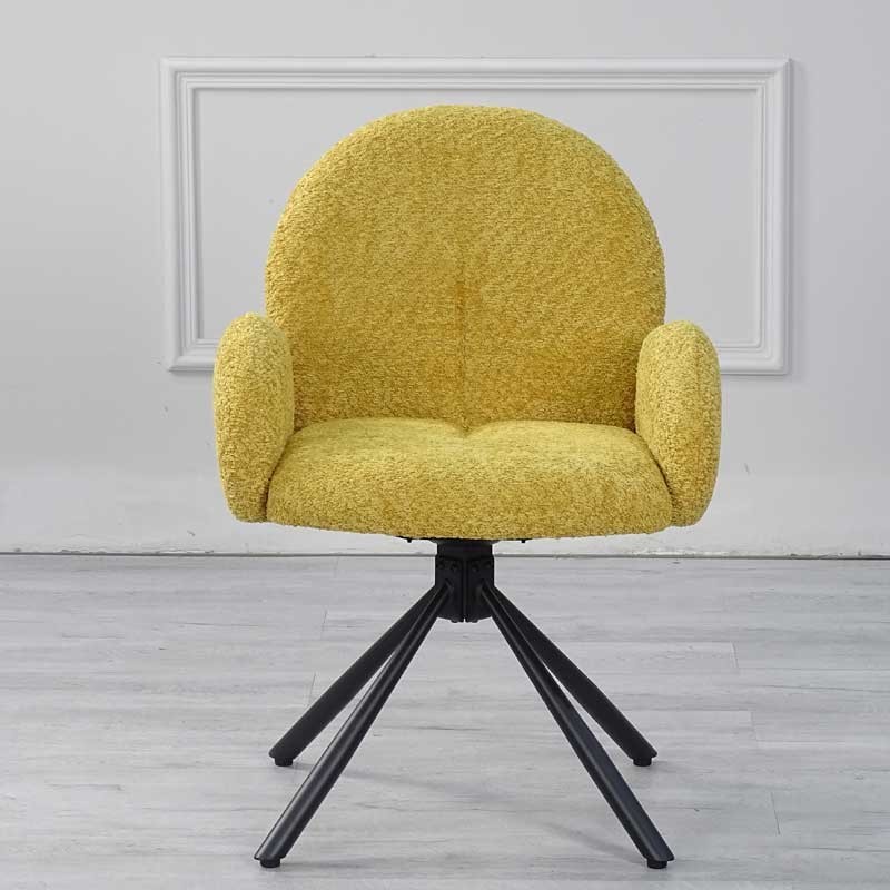 Lot de 2 chaises pivotantes moderne EMILIA tissu curry Lot de 2 chaises pivotantes moderne EMILIA tissu curry