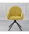 Lot de 2 chaises pivotantes moderne EMILIA tissu curry Lot de 2 chaises pivotantes moderne EMILIA tissu curry
