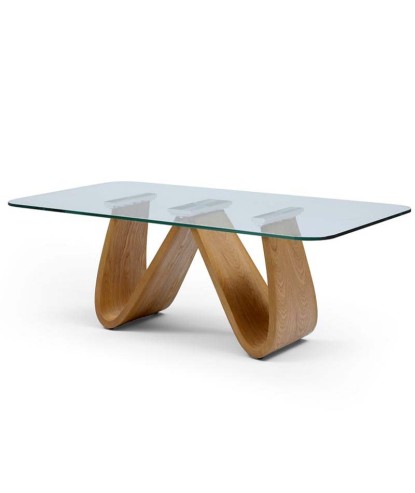 Table basse WENDY Noyer Design Modernisme Organique