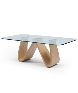 table basse rectangulaire WENDY design modernisme organique hêtre
