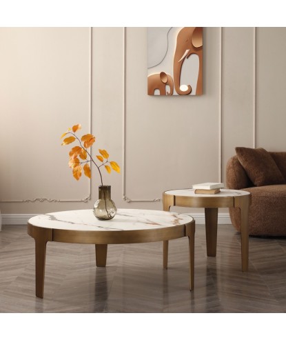 Table basse MAELYS Bronze Design glamour subtil
