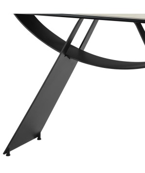 Console JEANNE Design sculptural céramique Arabescato