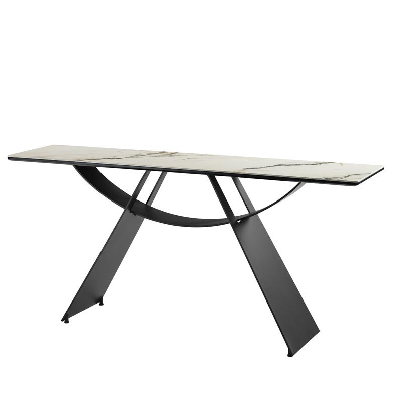 Console JEANNE Design sculptural céramique Arabescato Console JEANNE Design sculptural céramique Arabescato