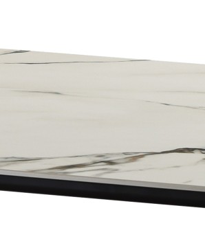 console table basse Design sculptural JEANNE plateau détail marbre pied métal design