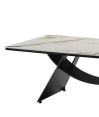 Table basse JEANNE Design sculptural céramique Arabescato Table basse JEANNE Design sculptural céramique Arabescato