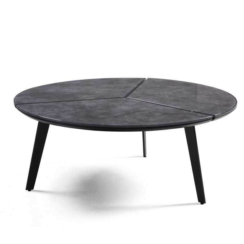 Grande Table basse ronde PASEO plateau verre design organique Grande Table basse ronde PASEO plateau verre design organique