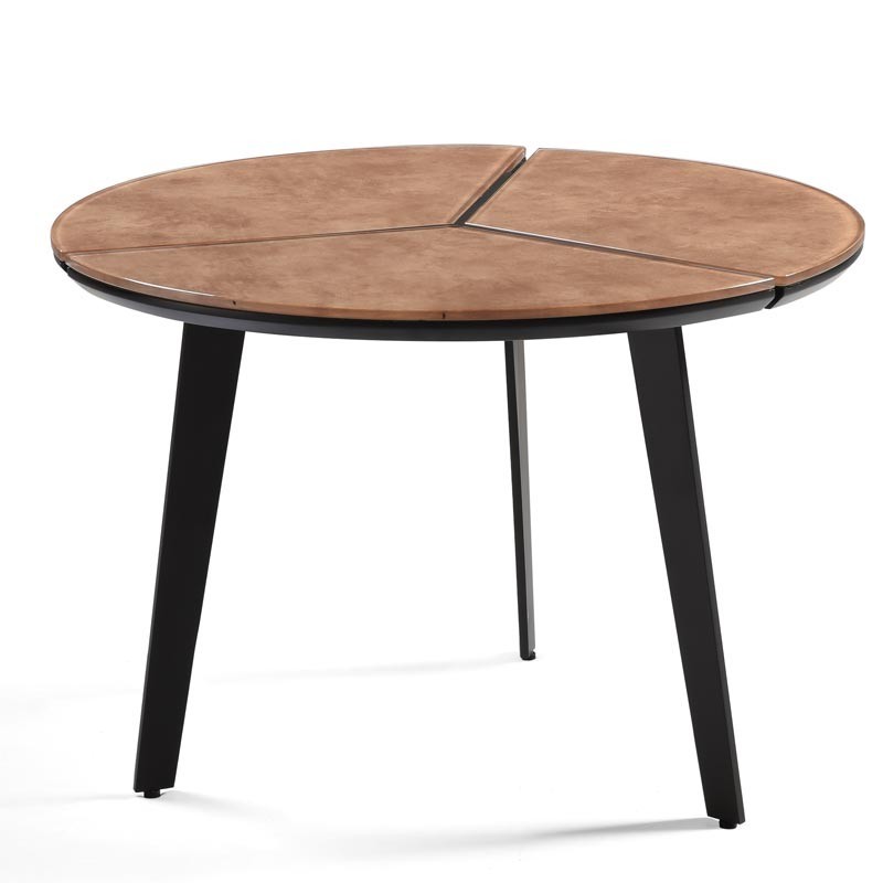 Petite Table basse ronde PASEO plateau verre curry design organique Petite Table basse ronde PASEO plateau verre curry design organique