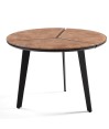 Petite Table basse ronde PASEO plateau verre curry design organique Petite Table basse ronde PASEO plateau verre curry design organique
