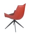 Lot de 2 chaises pivotantes LEA cuir Rouge