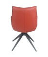 Lot de 2 chaises pivotantes LEA cuir Rouge