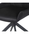 Lot de 2 chaises pivotantes LEA cuir Noir Lot de 2 chaises pivotantes LEA cuir Noir