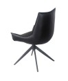 Lot de 2 chaises pivotantes LEA cuir Noir Lot de 2 chaises pivotantes LEA cuir Noir