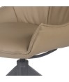 Lot de 2 chaises pivotantes LEA cuir Beige