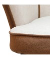 Lot de 2 fauteuils ANGELA tissu Beige-Moka Lot de 2 fauteuils ANGELA tissu Beige-Moka
