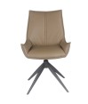 Lot de 2 chaises pivotantes LEA cuir Beige