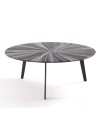 Table basse ronde RUMBA design organique Bois Grisé - Grand modèle Table basse ronde RUMBA design organique Bois Grisé - Grand modèle