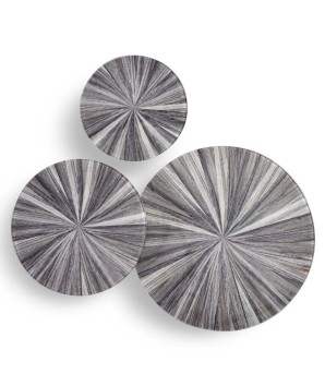 gamme rumba ronde céramique organique bois grisé vue dessu