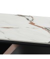 Table basse CELESTE céramique Jade Noir/Or