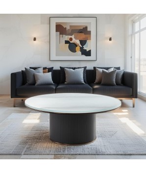 Table basse contemporaine ronde ARENA Jade