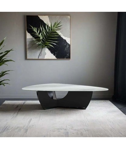 Table basse contemporaine ronde ANGLET Jade
