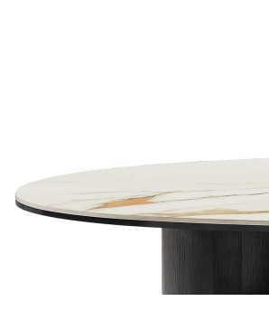 table basse salon monceau détail plateau céramique golden stone
