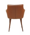 Lot de 2 fauteuils ANGELA tissu Beige-Moka Lot de 2 fauteuils ANGELA tissu Beige-Moka