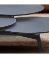 Table basse DISKO plateau pivotant céramique Carbone Table basse DISKO plateau pivotant céramique Carbone