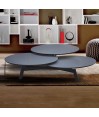 Table basse DISKO plateau pivotant céramique Carbone Table basse DISKO plateau pivotant céramique Carbone