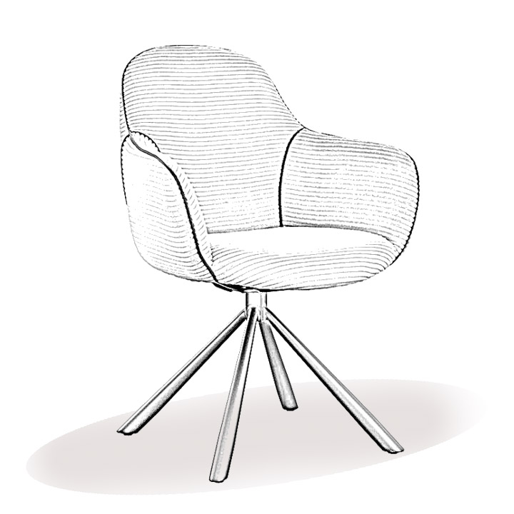 gamme de fauteuils et chaises pivotantes pour table repas et bureaux