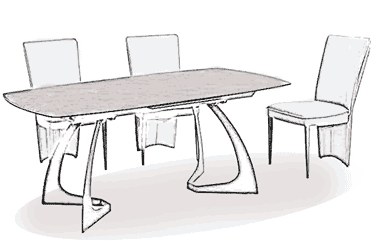 ensemble table repas et siege salle à manger