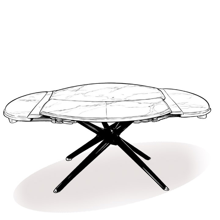 gamme de tables repas avec rallonges pour salle à manger