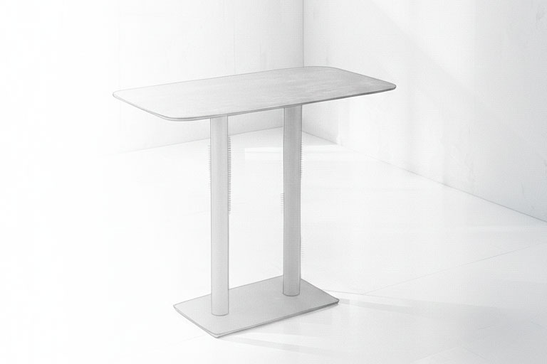 Collection tables, vitrines et bureau